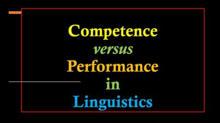 Competence And Performance In Language