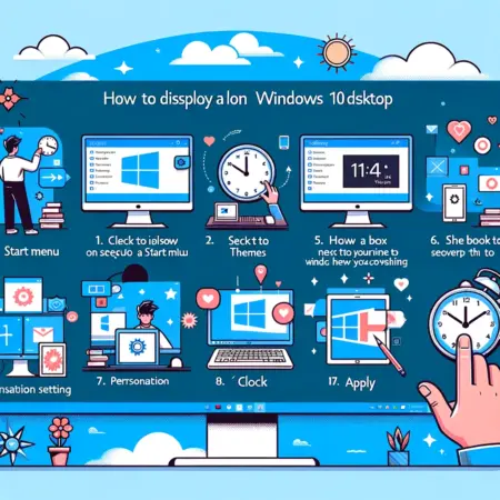 How to display clock on the Windows 10 desktop