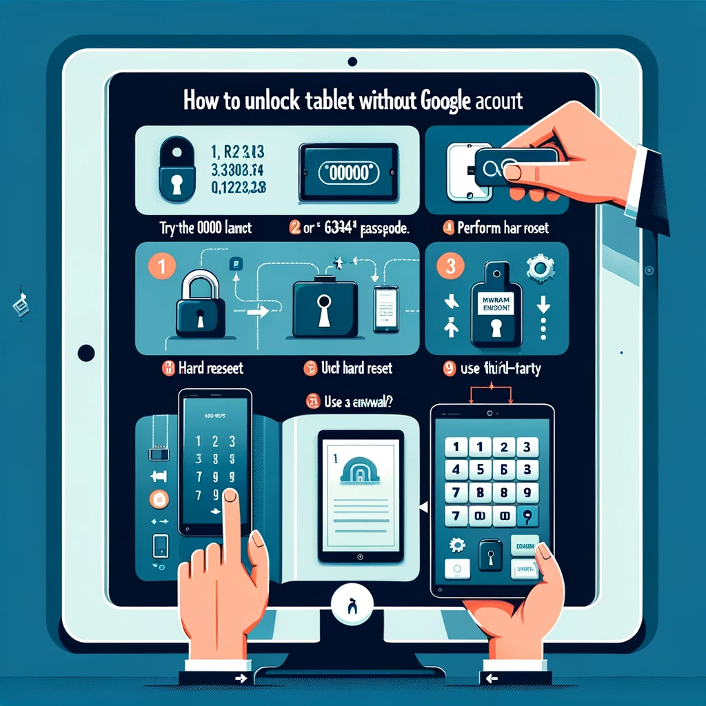 How To Unlock Tablet Without Google Account; infographics