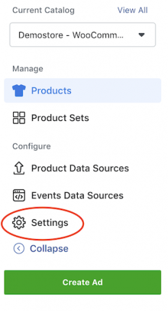 Click Settings on the left sidebar.