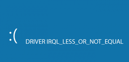  stop code irql not less or equal windows 10