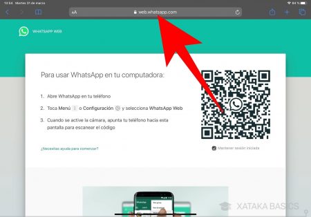 Using WhatsApp Web on the iPad