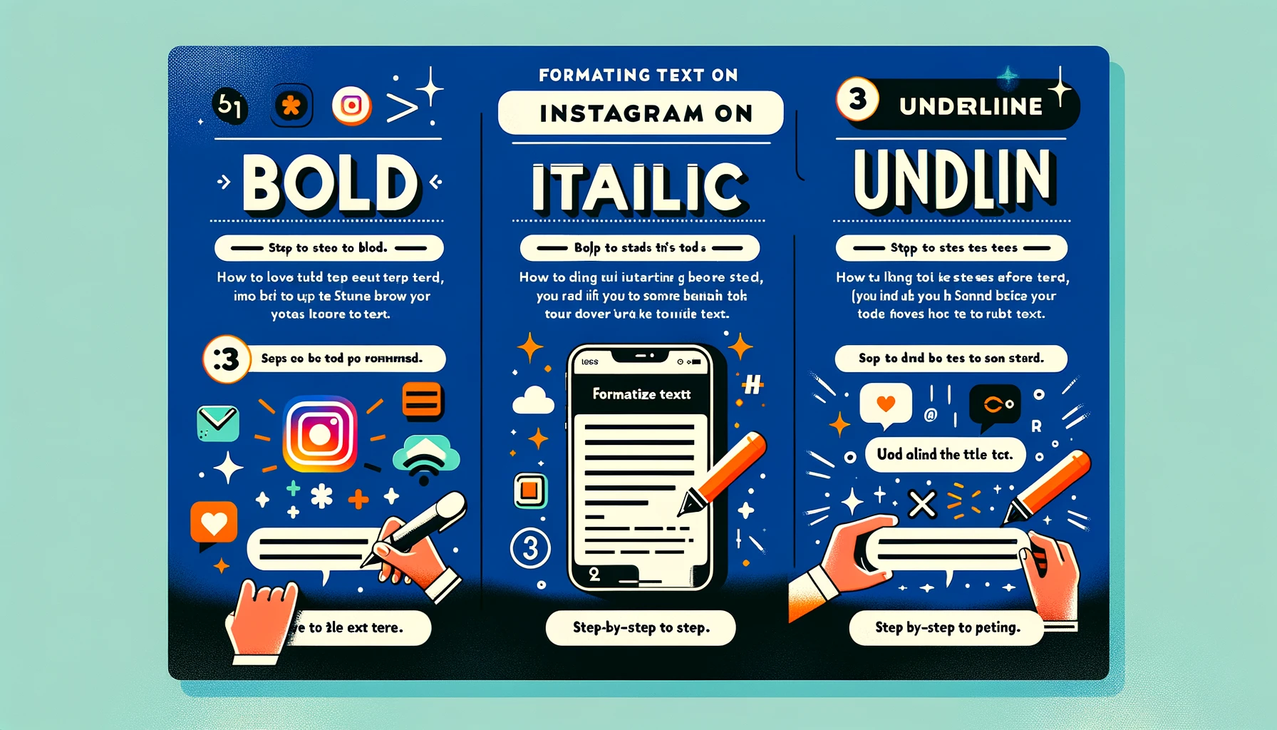 How to Bold, Italic and Underline on Instagram make images