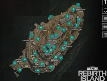 Isle of Rebirth All Locations And Loot;Call of Duty Warzone map