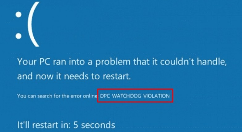 How to fix 'DPC Watchdog Violation' error