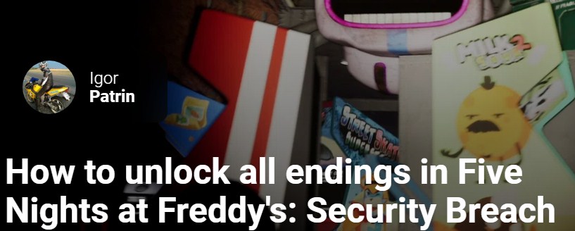How to unlock all ending in five nights at freddys