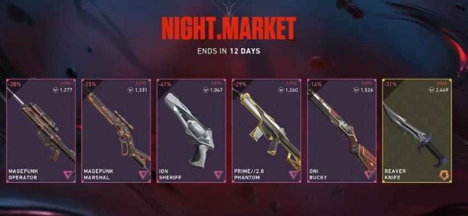 How does the night market work in Valorant