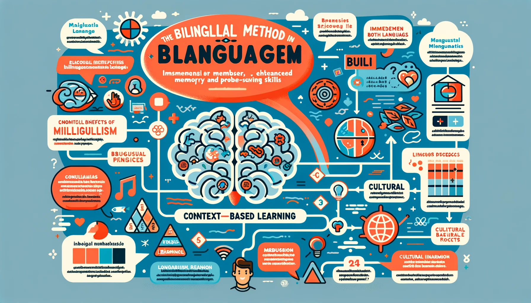 Creating infographics for the "Bilingual Method in Language and Linguistics