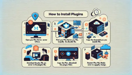 infographics that guide you through the process of installing plugins on Plex