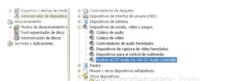 Correct installation of the audio driver