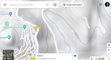 How to know how high I am above sea level on Google Maps