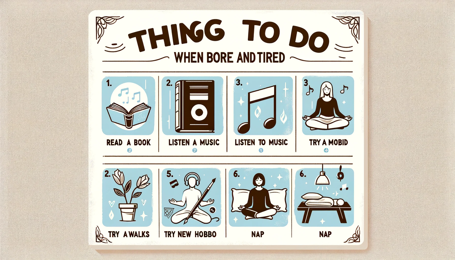 Things to Do When Bored and Tired