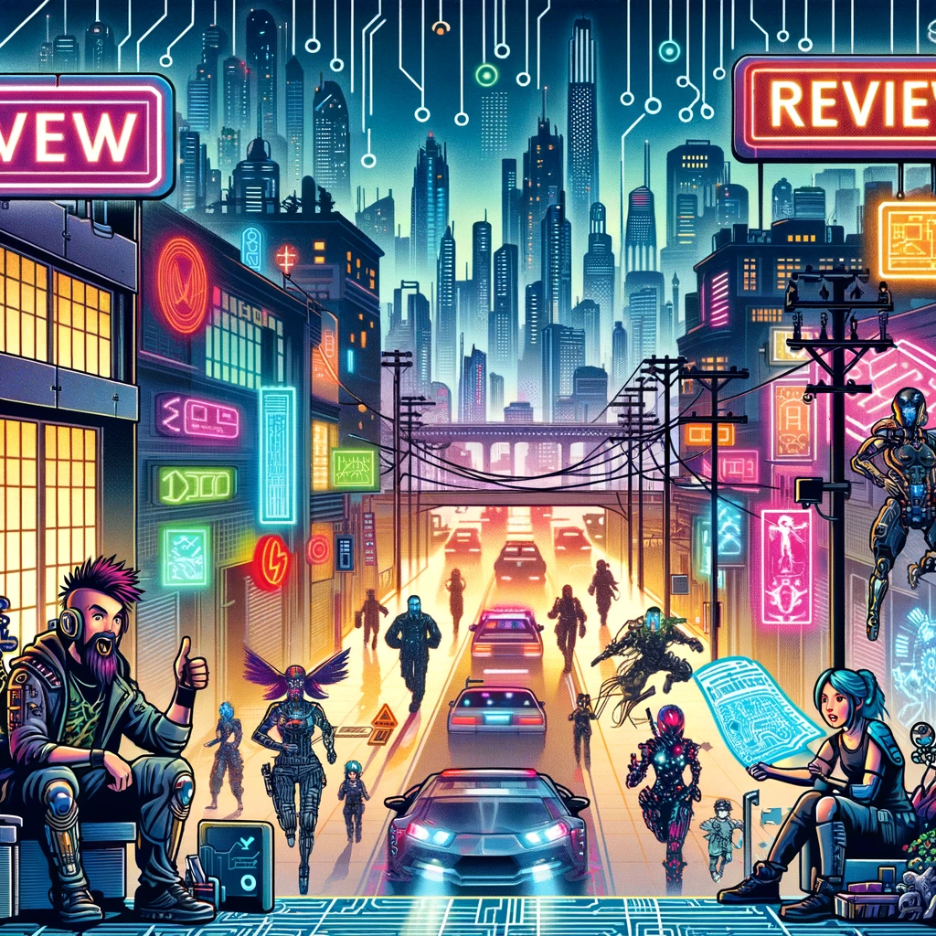 image representing a review of the cyberpunk RPG game "Shadowrun Returns."