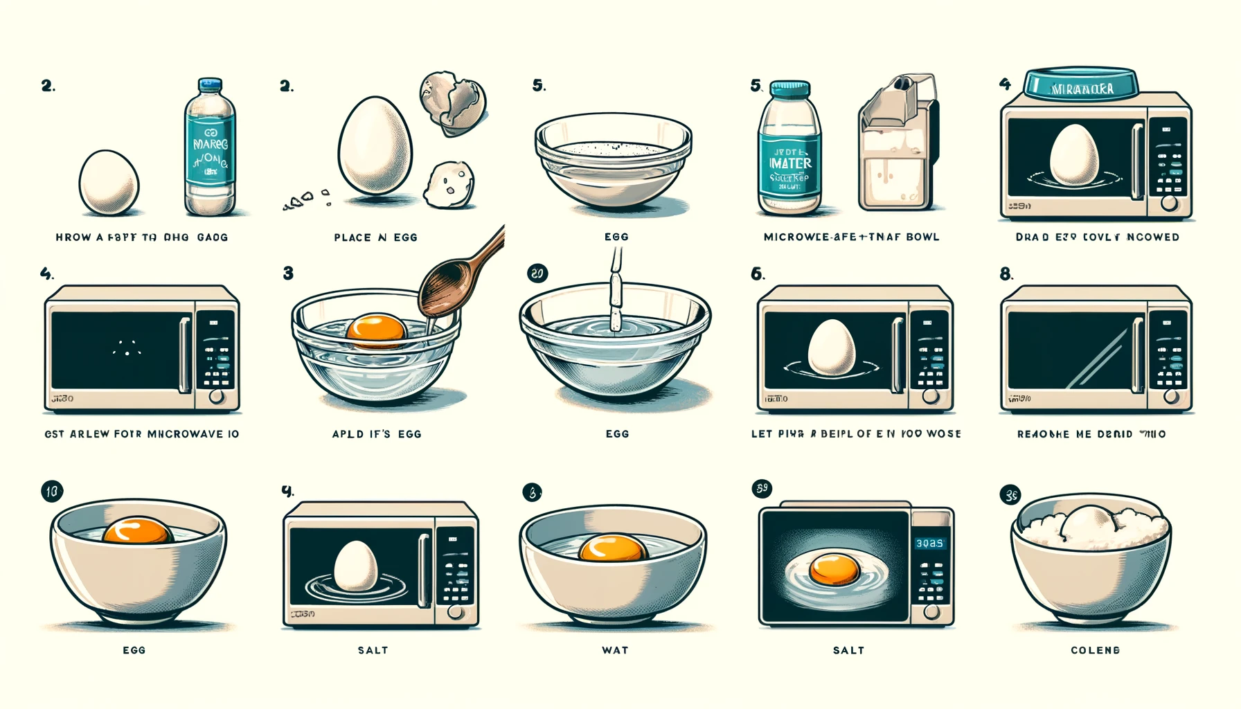 Can You Boil an Egg in the Microwave; create step by step infographics