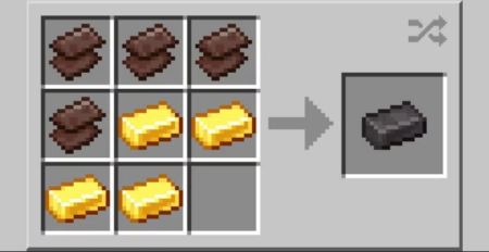 Crafting a netherite ingot