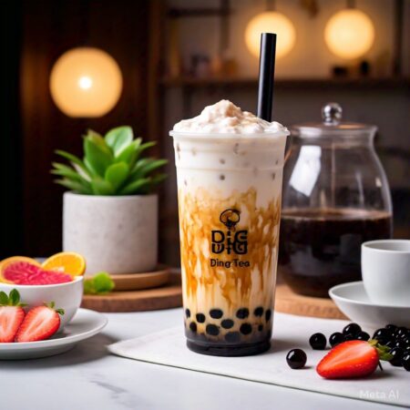 brown sugar boba milk at Ding Tea