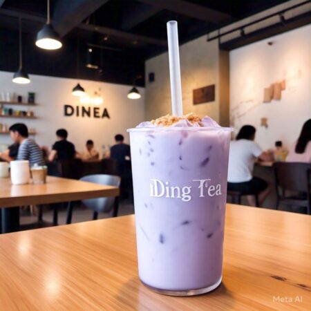 taro milk tea with Ding Tea