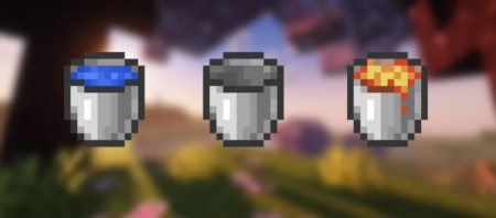 What types of buckets are there in Minecraft